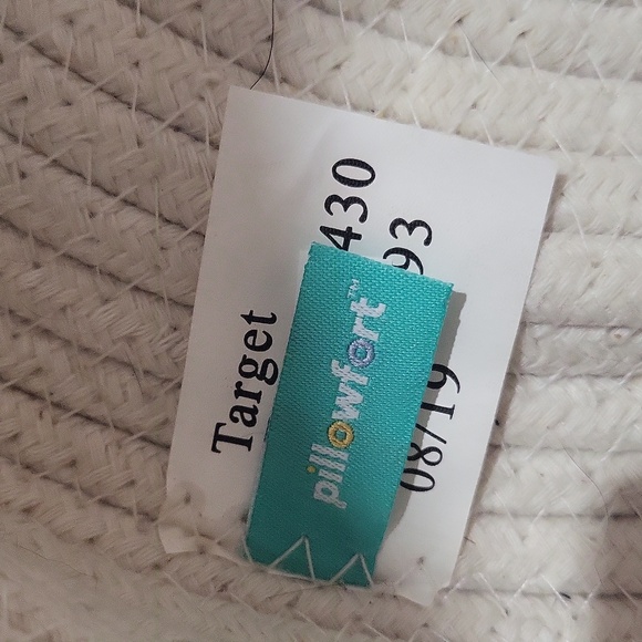 Pillowfort Creamy White Woven Braided Storage Basket with Fringe & Handles🌻 - Picture 5 of 5